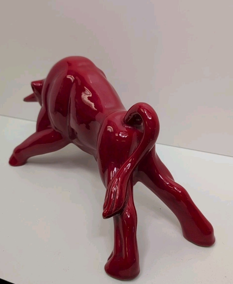 Toro Royal Haeger Red Ceramic Bull Sculpture MCM Eric Olsen FREE SHIPPING!