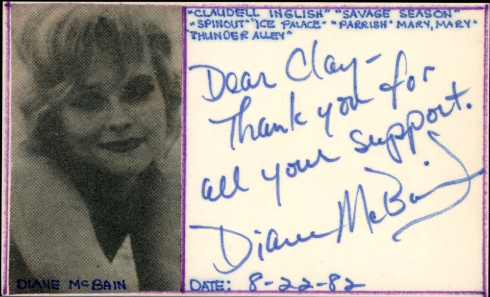 Diane McBain Autograph