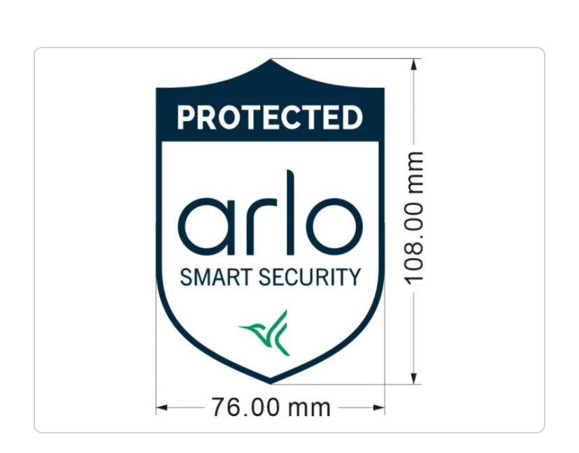 Arlo Protected Smart Security Yard Sign “ aluminum”- New And With 2- 3M Stickers