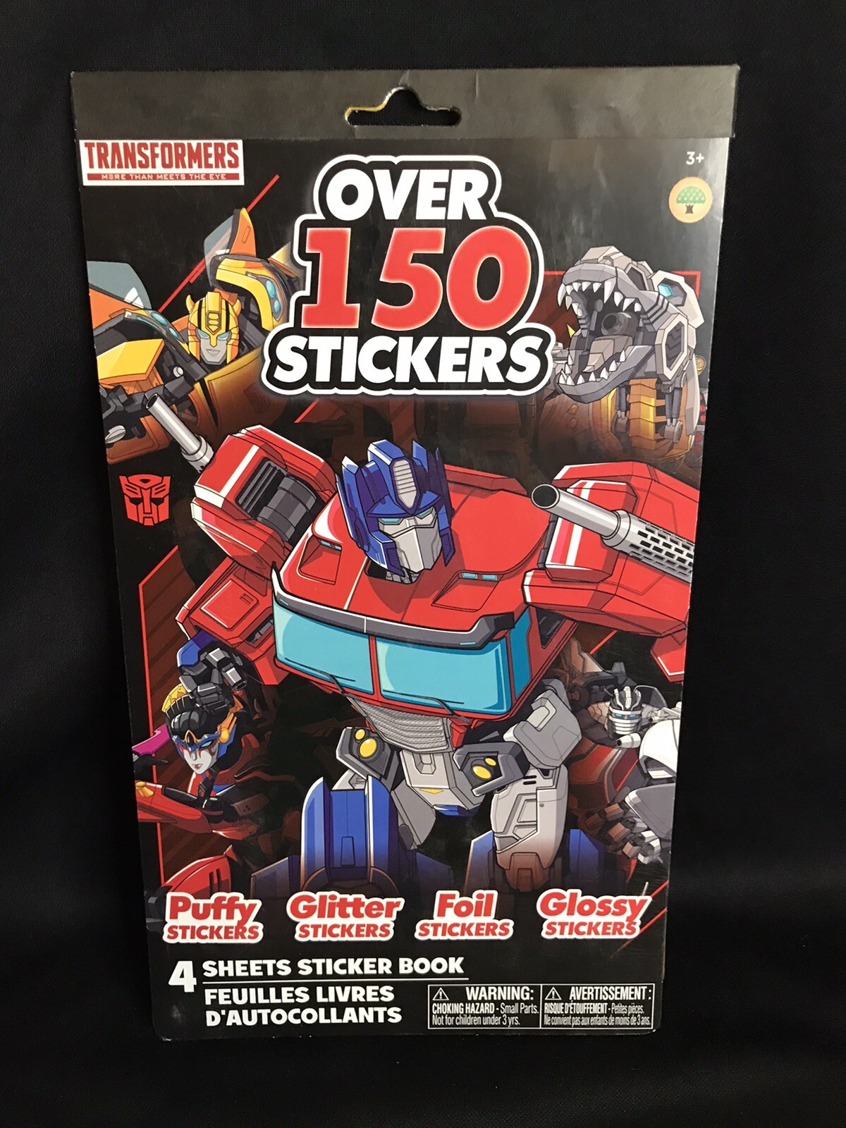 Transformers Sticker Book Over 150 Stickers Sheet Puffy, Glitter, Foil, Glossy