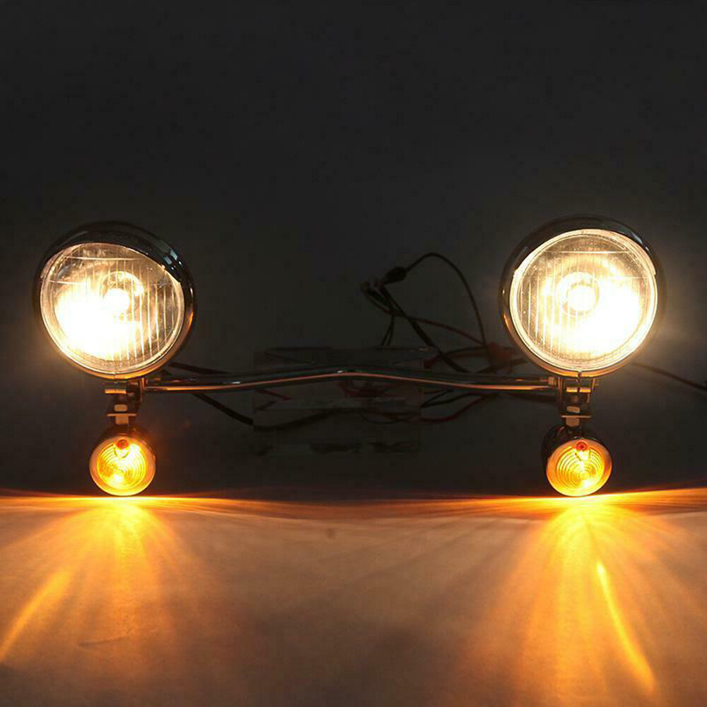 Driving Passing Fog Turn Signals Lights Bar For Yamaha V Star 650 950 1100 1300