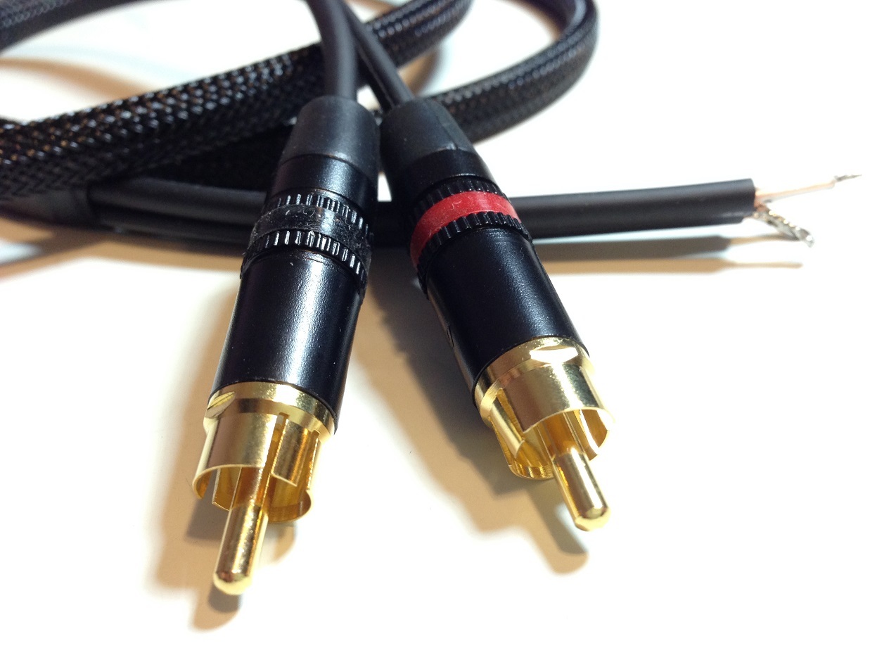 Custom Mogami Neutrik Rean Gold RCA 4FT Cable for Turntable or Technics SL-1200s