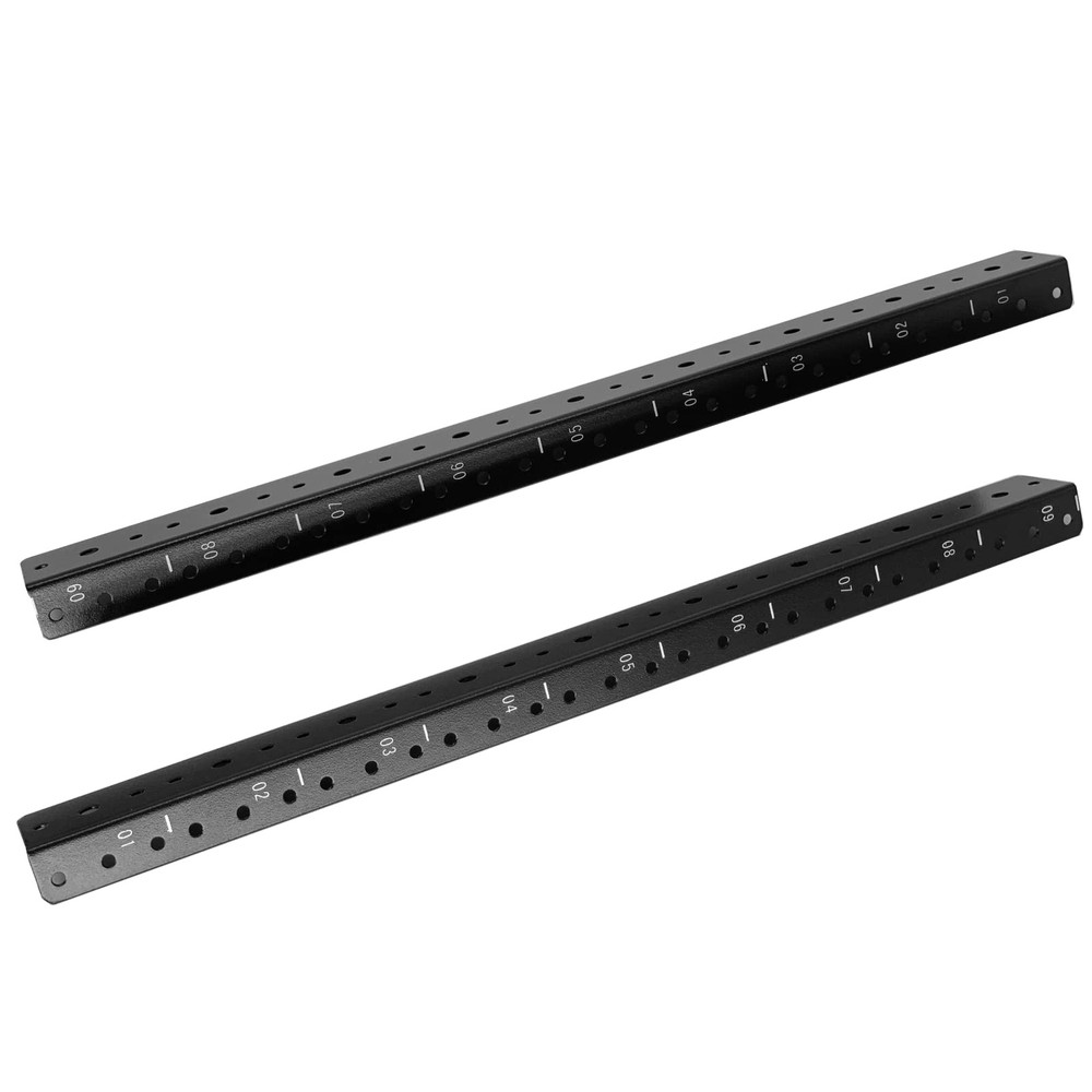 9U Vertical Rack Rail Pair DIY Kit with Hardware for Network Equipment/Server...