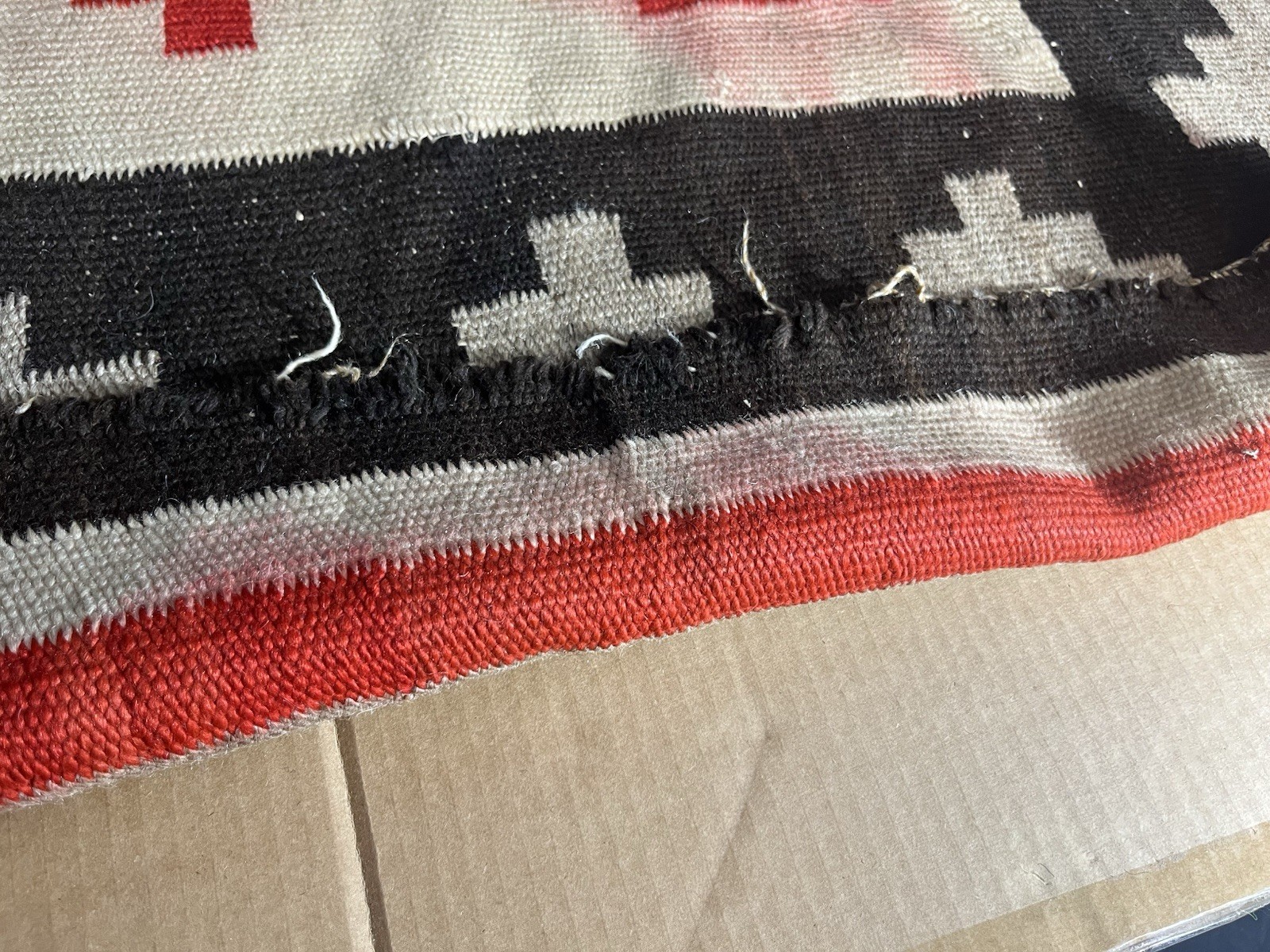 Antique Estate Navajo Ganado Weaving Approximately 72” X 49” Just $399!