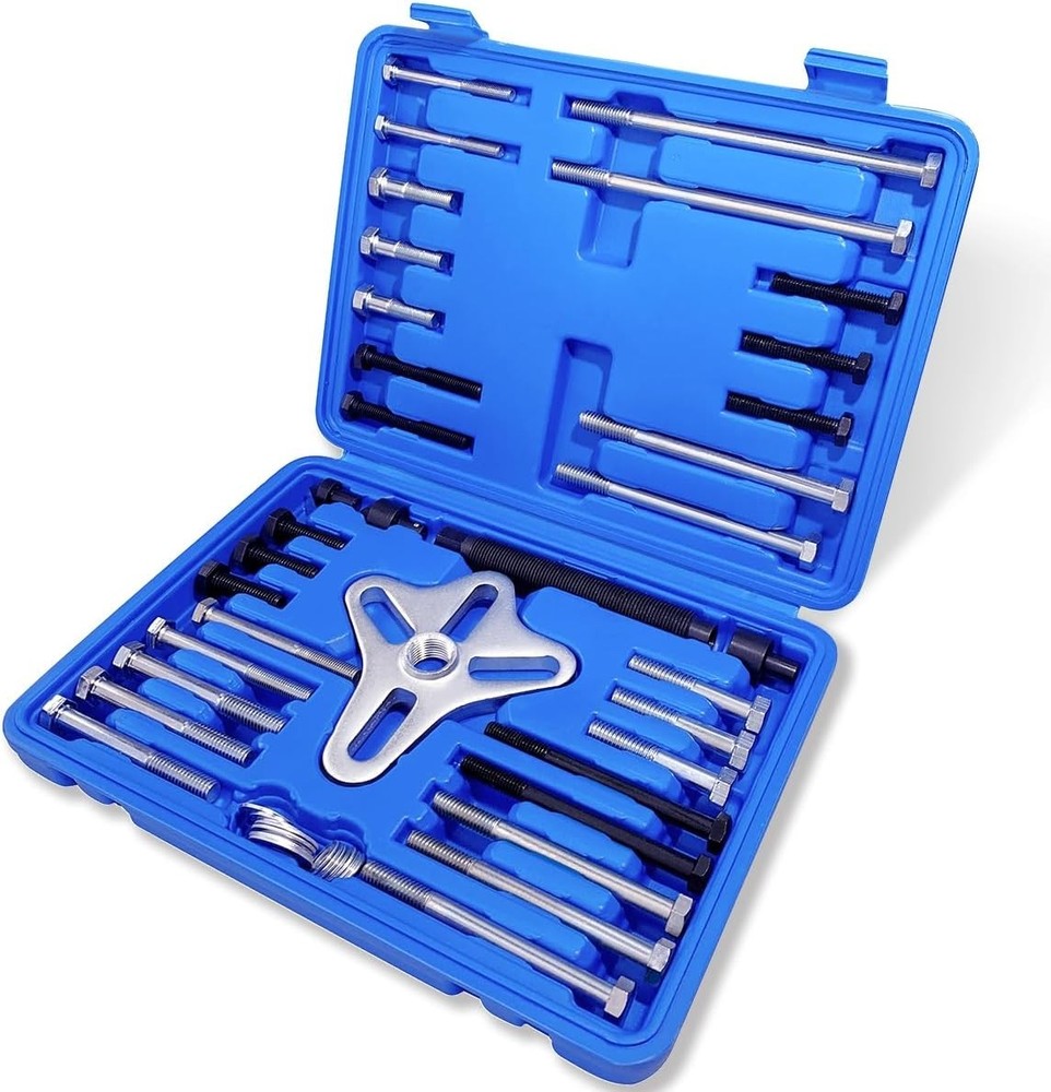 46pcs Harmonic Balancer Puller Set, Steering Wheel Flywheel Crankshaft Pulley...