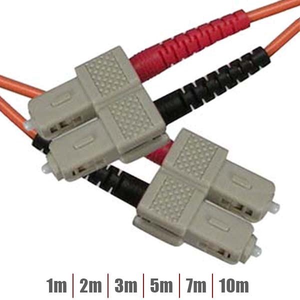 1-10m SC-SC Duplex Multimode 50/125 Fiber Optic Cable Patch Network Cord