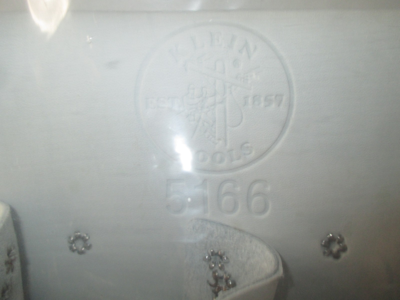 KLEIN TOOLS 5166~7-POCKET - WHITE LEATHER TOOL POUCH~CHICAGO,ILLS. USA~BRAND NEW