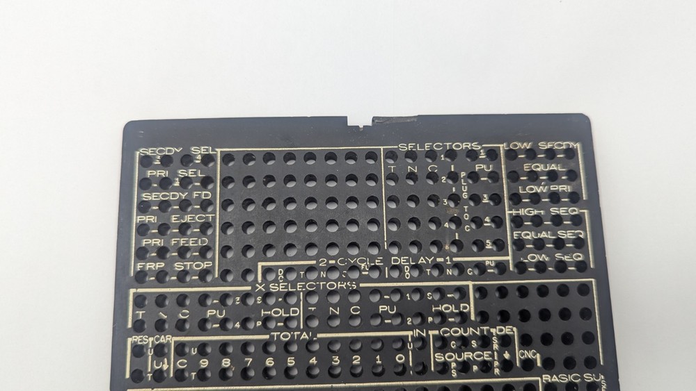 Vintage IBM 601060 Plug Board Machine Plugboard Control Panel FOR DISPLAY