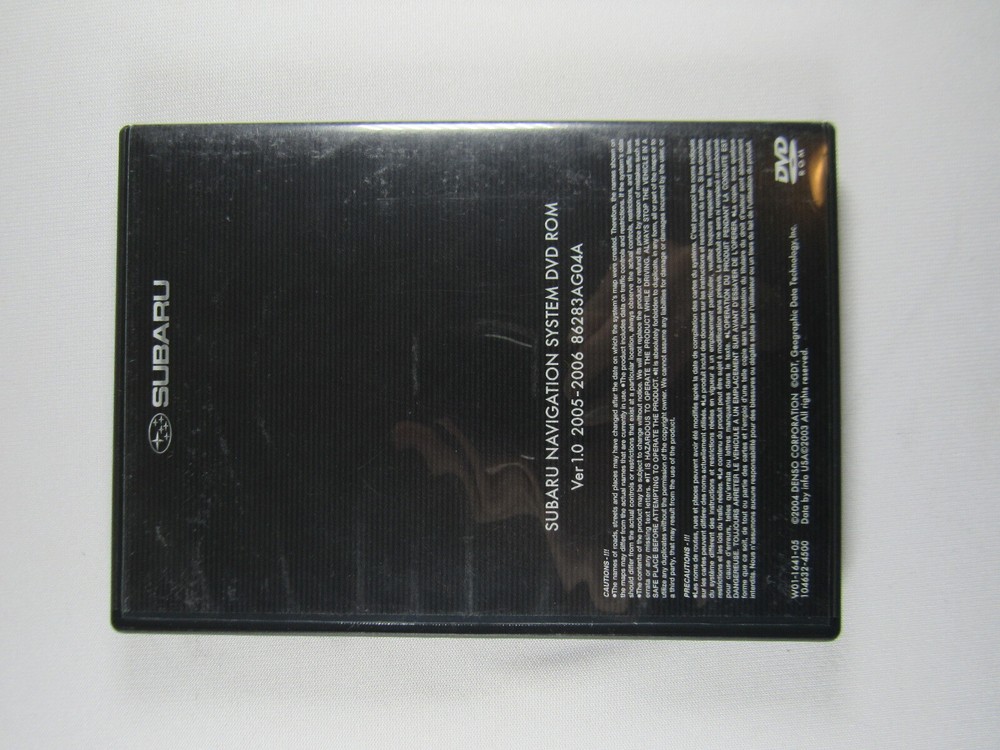 2005-2006 Subaru Navigation System Disc Ver 1.0 (east only)