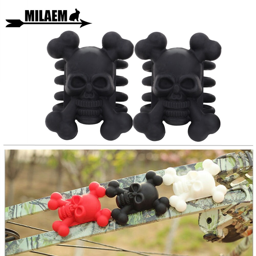 1 Set Skull Stabilizer Compound Bow Limbs Archery Silencer Limbsaver Dampener
