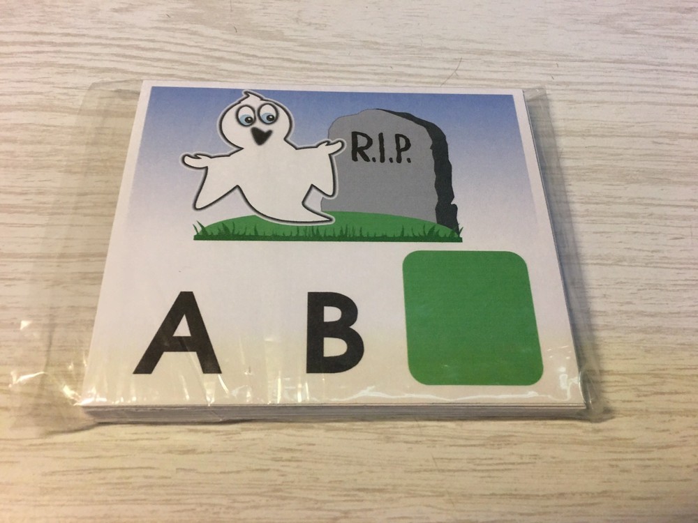 Halloween Ghost - Missing Letters- Dry Erase - Laminated Activity Set - Teaching