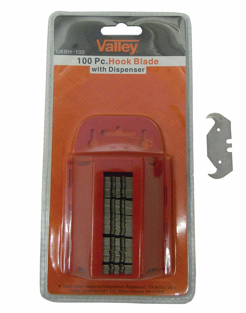 100pc Utility Knife Hook Blades with Dispenser