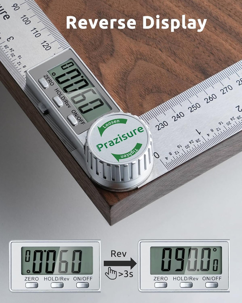 Digital Angle Finder Protractor, 7inch Professional Angle Measuring Tool for Woo