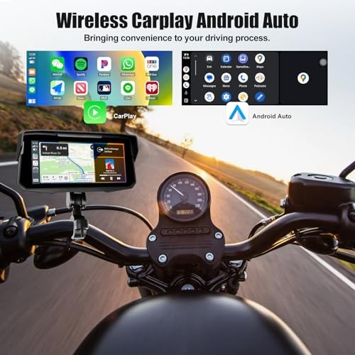 6.86’’ Motorcycle GPS Navigation System with Wireless CarPlay & Android P2