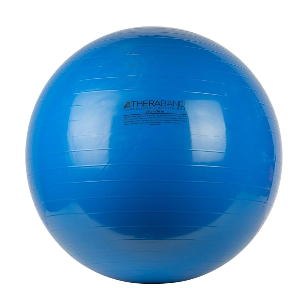 Standard Exercise Ball, 30" Blue Stability Trainer for 6'2"–6'8" Users, Yoga & P