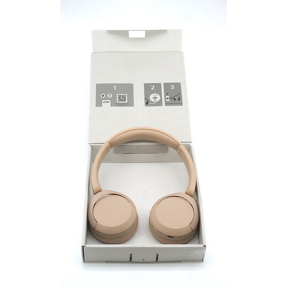 Sony WH-CH520 Beige Wireless Bluetooth Headphones Tested Working Pre-Owned