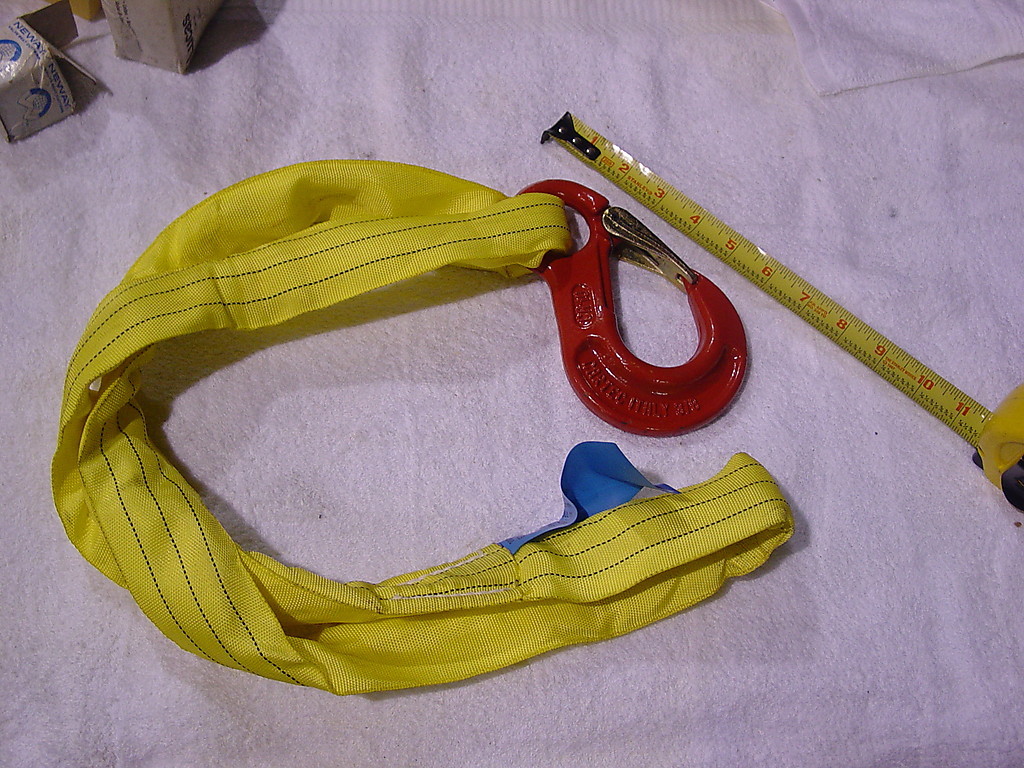 3 TON SLING/CHOKER WITH CARTEC CA10 3/8" EYE HOOK AND LATCH