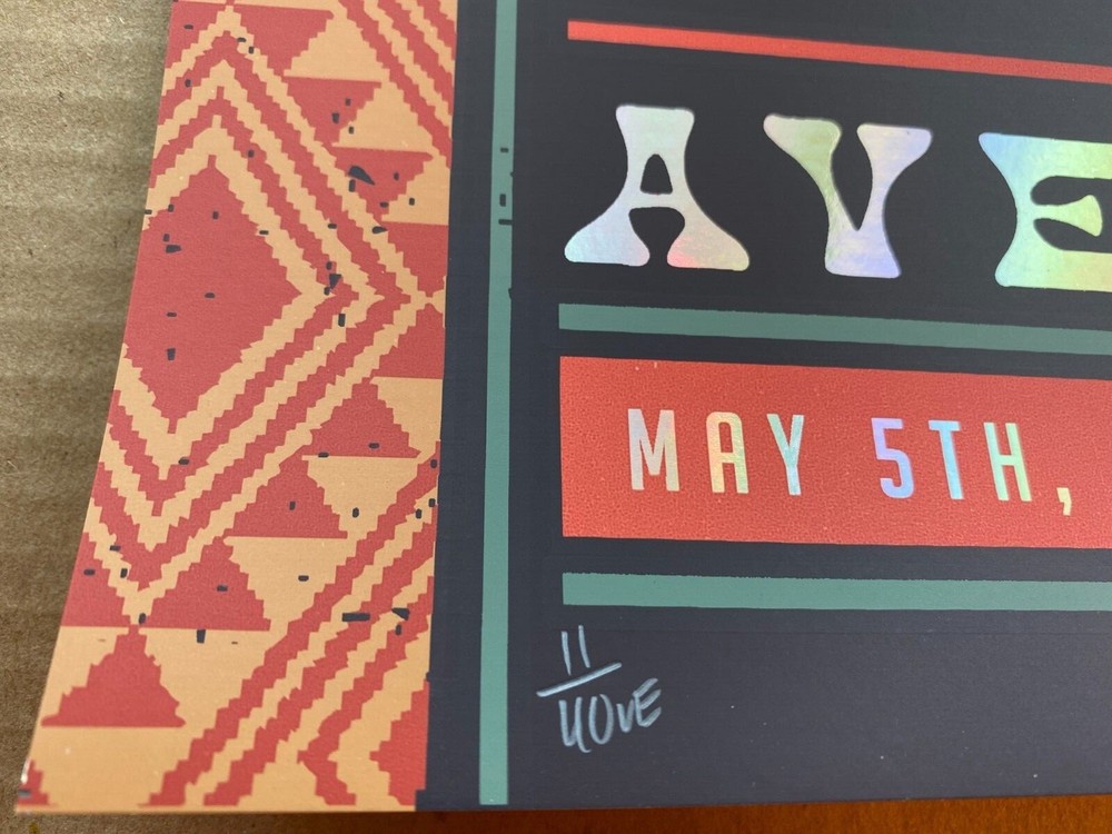 The Avett Brothers Grand Prairie TX 2022 RAINBOW FOIL AP Poster S/N #/40 InStock