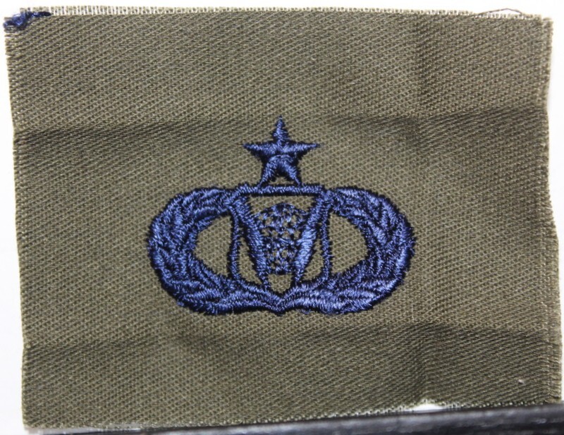 USAF Three Level Command & Control Badge Insignia OD Fatigue Patch Set