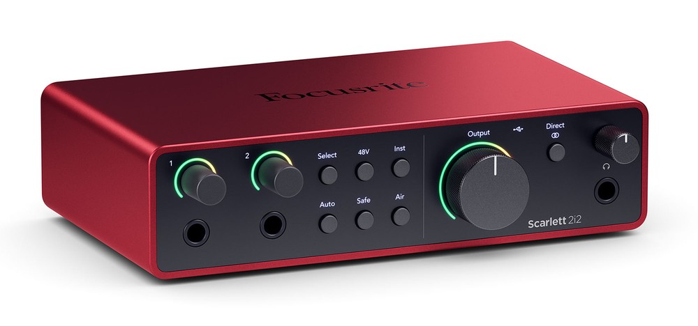 Focusrite Scarlett 2i2 4th Gen Studio Recording USB Audio Interface+Software+Mic