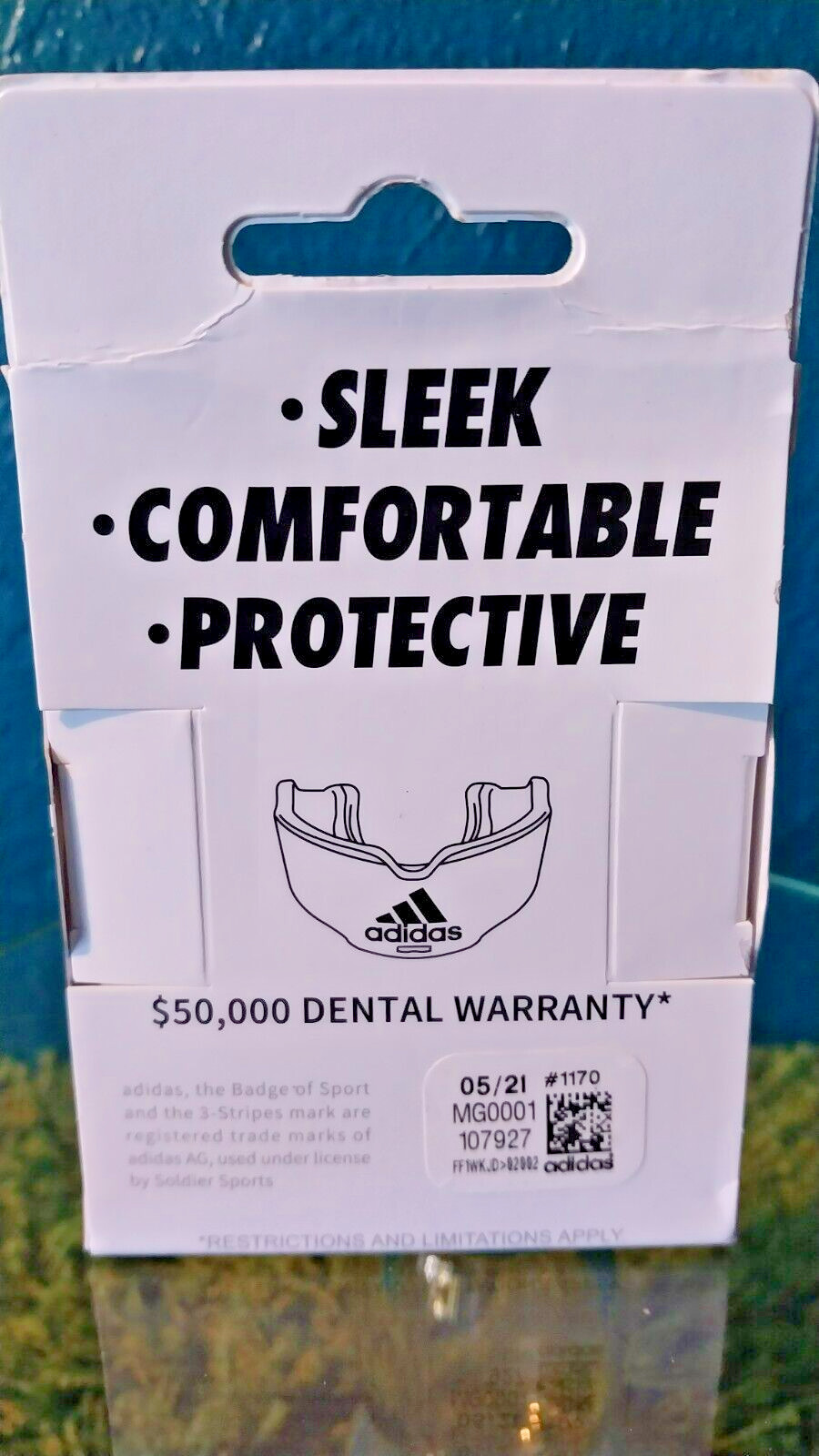 Adidas Sleek Ultimate Comfort Protective Black Mouth Guard One Size Fits All