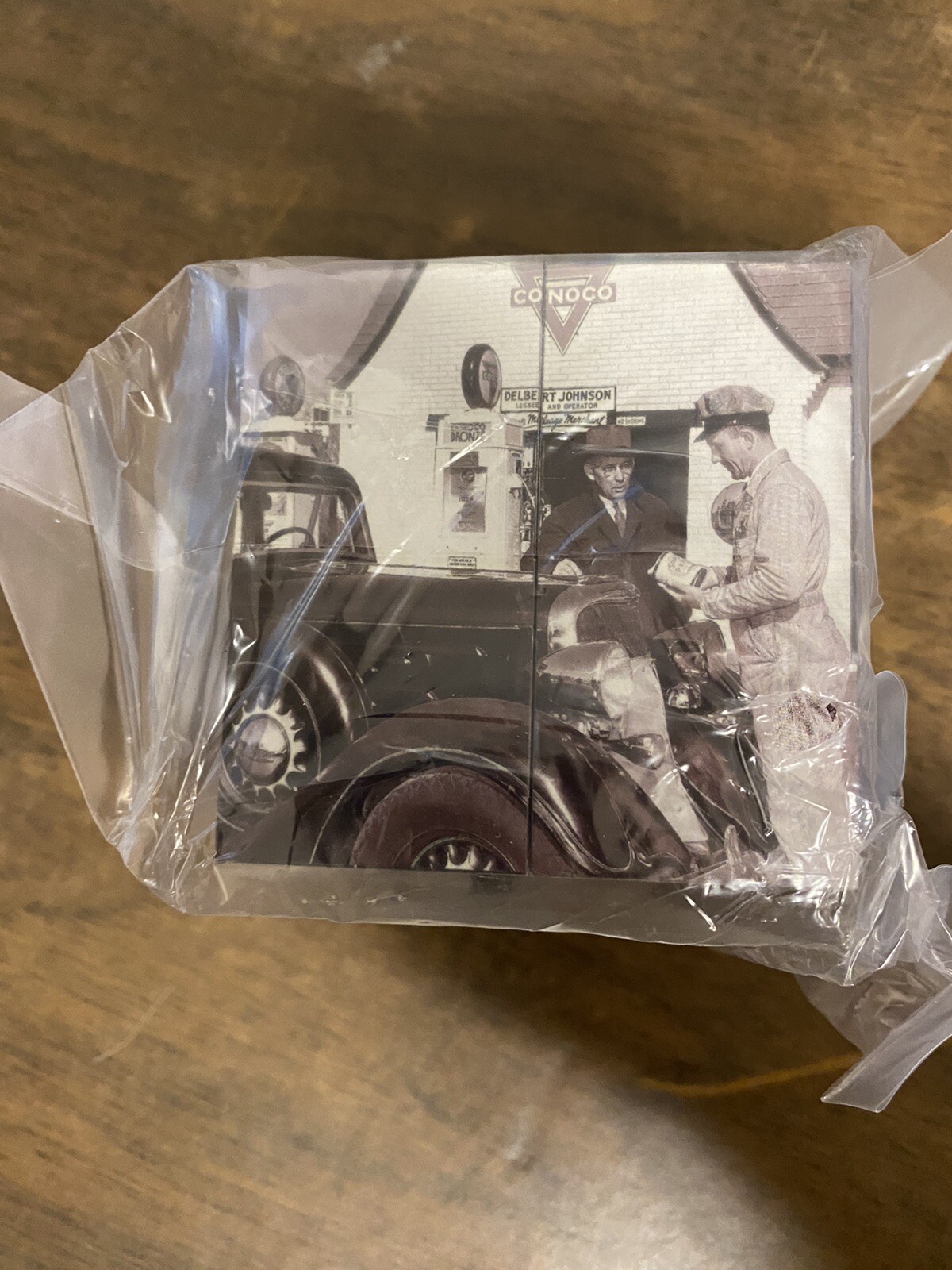 Vintage Conoco Cube Photo Puzzle Oil Petroleum Collectible