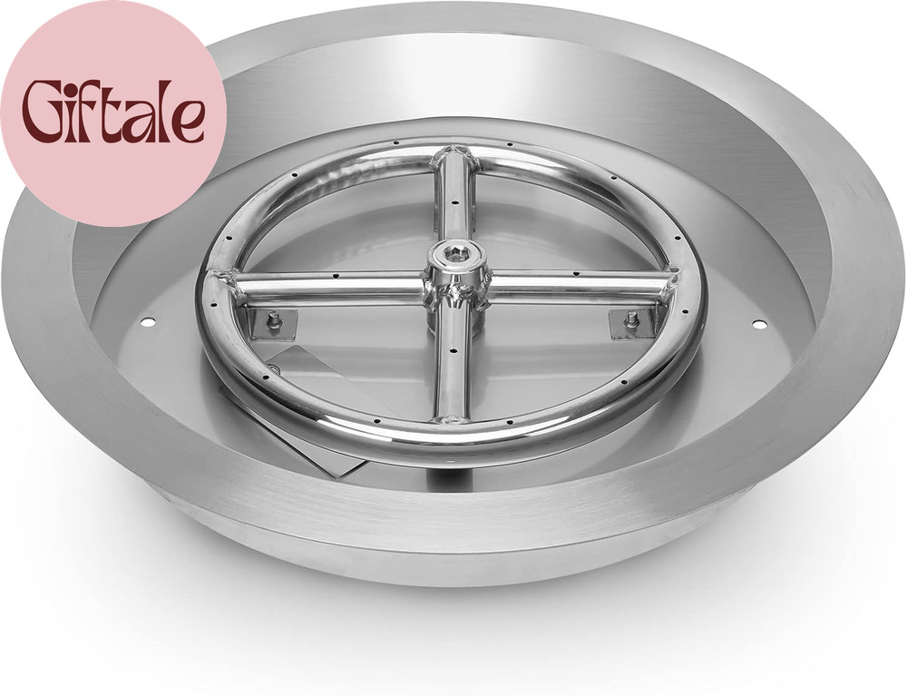 13-Inch Drop-In Fire Pit Burner Pan, round Fire Pit Insert for Propane & Natural