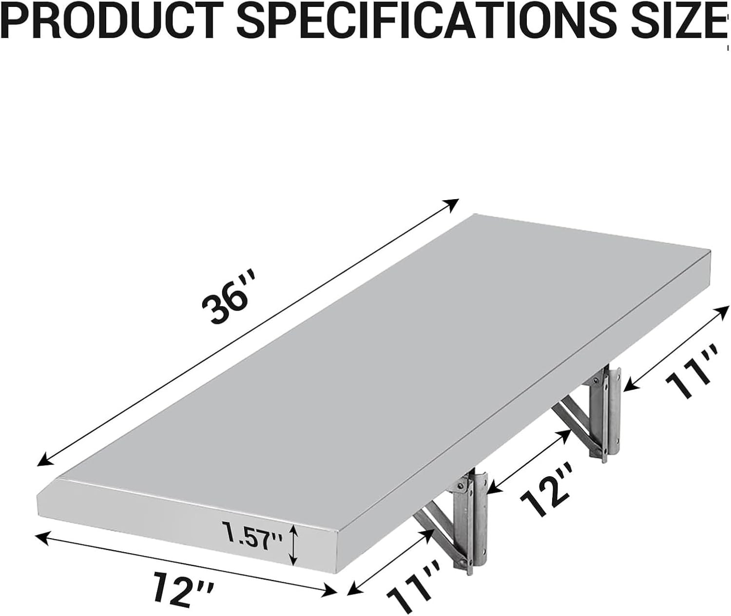 Stainless Steel Food Truck Shelf Foldable Concession Shelf Down Folding Serving