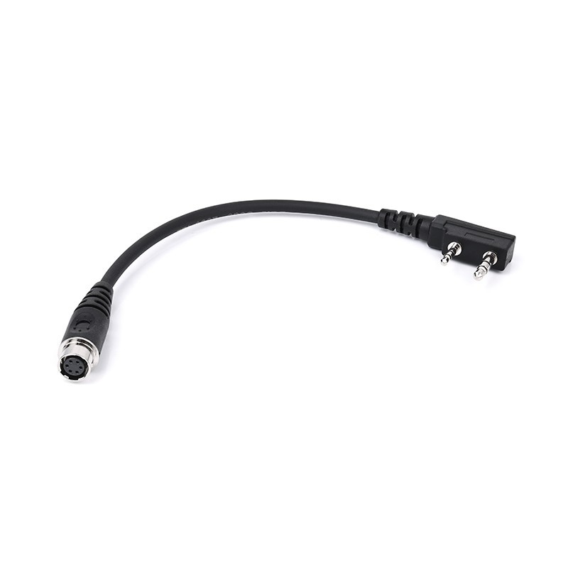 6-Pin Quick Disconnect Hirose Adaptor for BaoFeng BTECH Kenwood 2-Pin K1