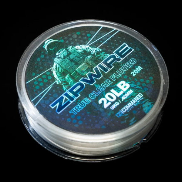Commando Zip Wire Fluorocarbon Hooklink 20lb Clear