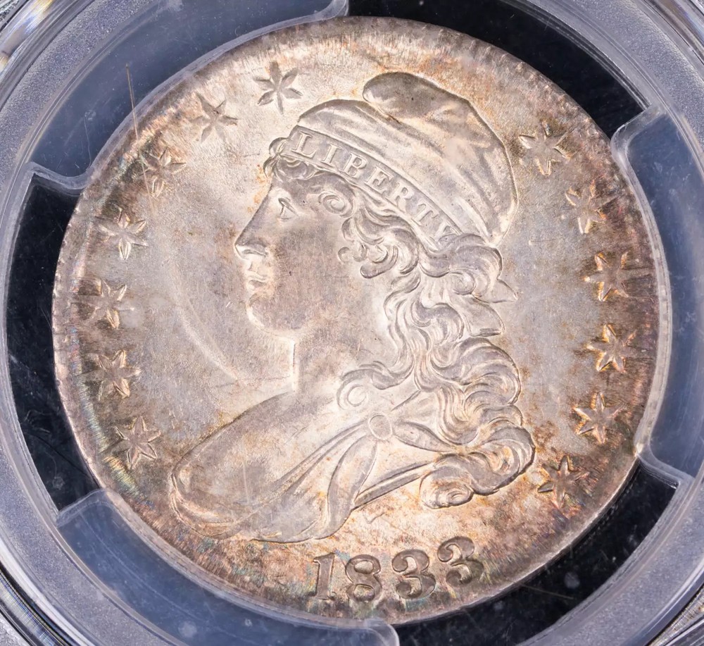 1833 P Capped Bust Half Dollars PCGS MS-63