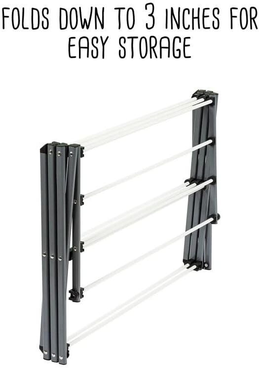 Compact and Lightweight Clothes Drying Rack - Easy Storage with 24ft Space