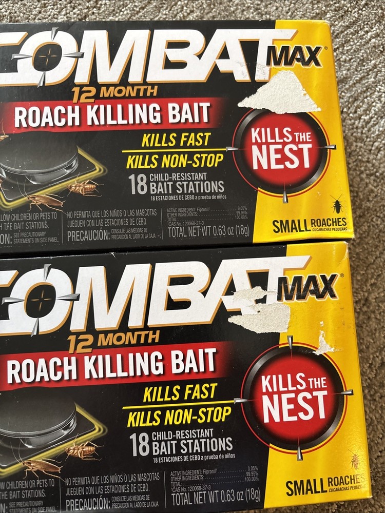 2 Pack (36 total Bait Stations) COMBAT Max 12 Month Small Roach Killing Baits