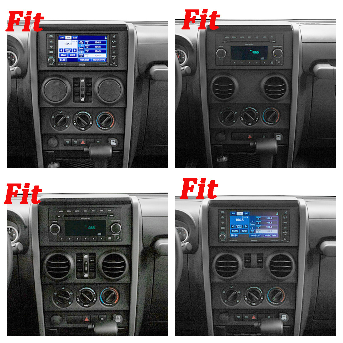 Car Stereo Radio For Jeep Wrangler 2007-2017 Android 13 Apple Carplay GPS WIFI