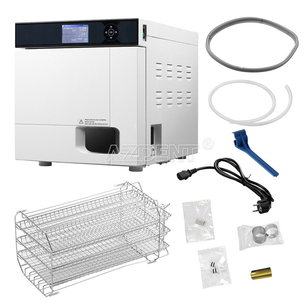 17L Autoclave Dental Steam Sterilizer LCD with Built-in Printer Dry Function