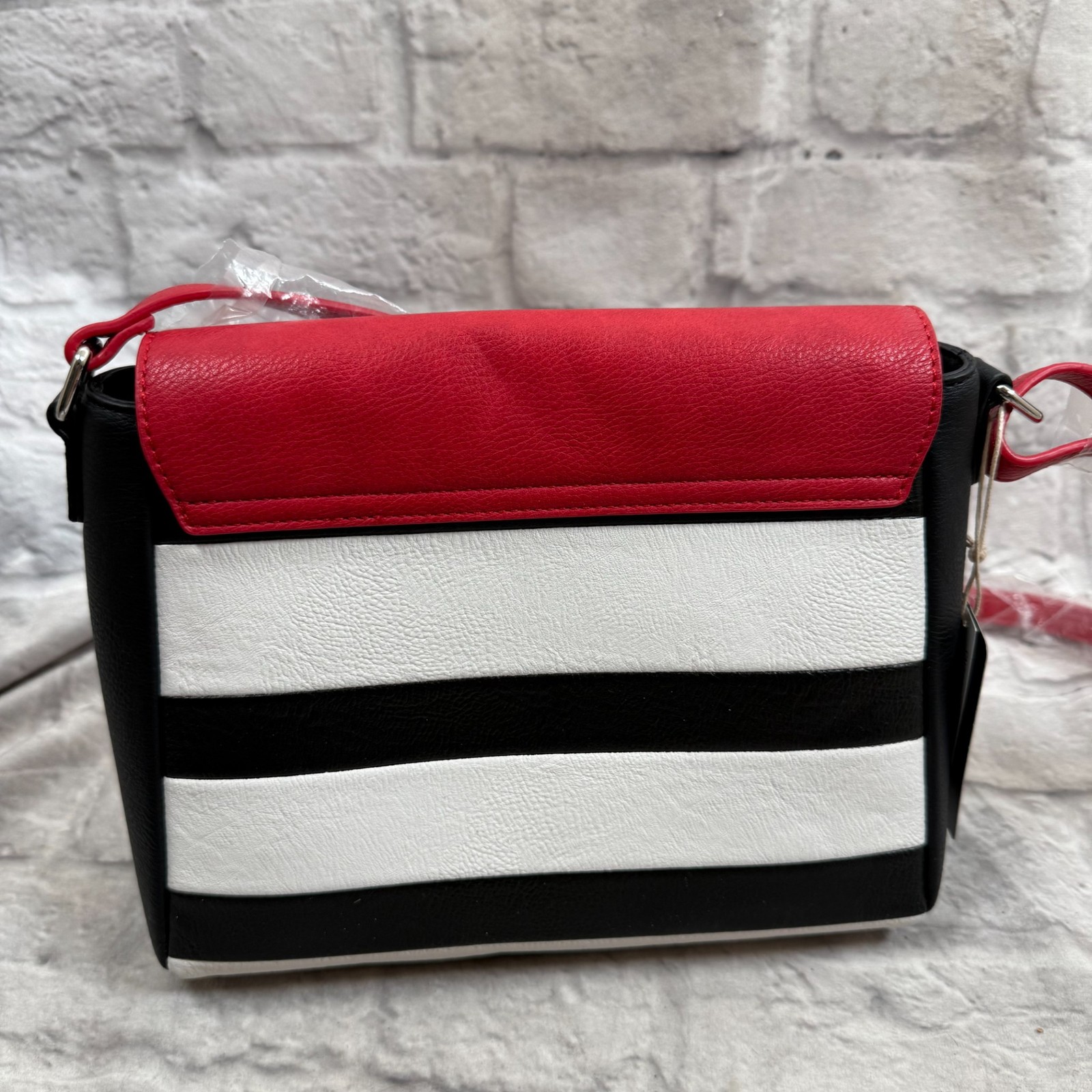 Disney Loungefly 101 Dalmatians Purse Embroidered Saddle Bag Striped Satchel NWT