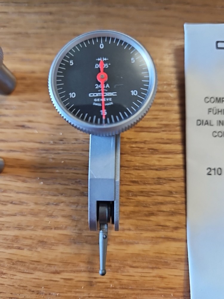 Compac 244A Dial Test Indicator .0005" Swiss Made Precision Tool with Case **KIT