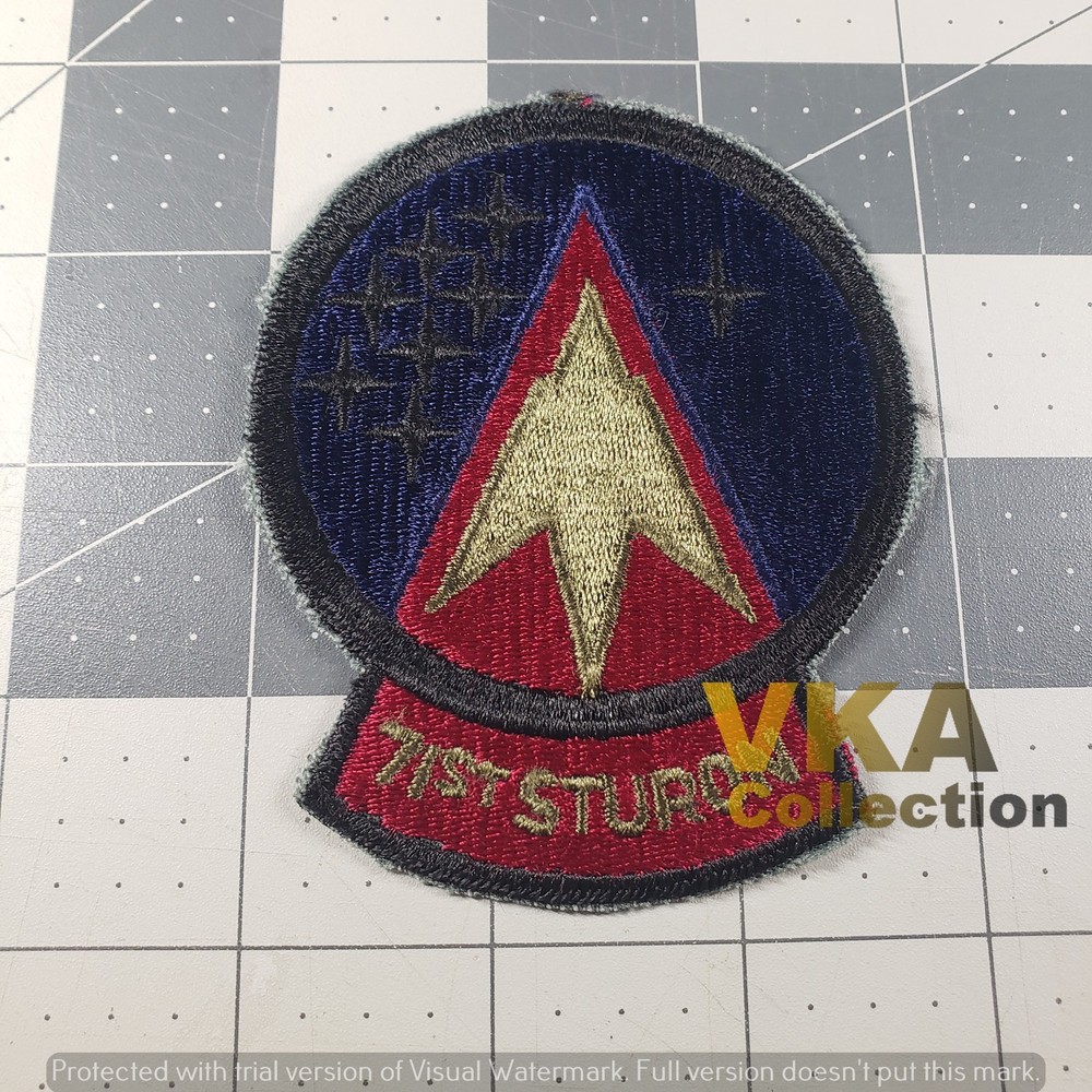 71st STURON Student Squadron Cut Edge Plastic Back Patch
