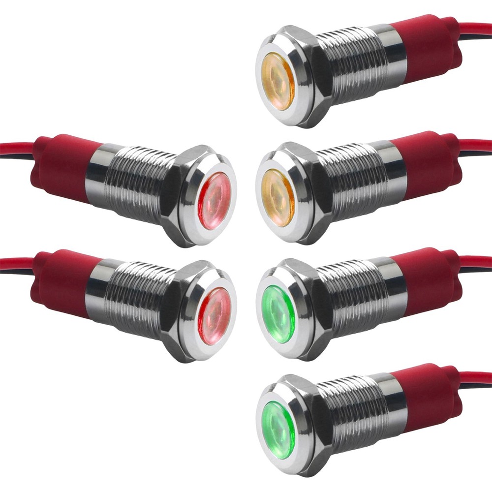 8mm LED Light 40000H 6pcs Energy Efficient Lights LED Indicator Lights