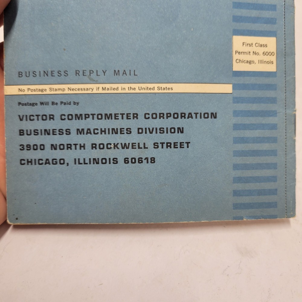 Operating Instructions For Tallymaster By Victor Booklet Instruction Manual