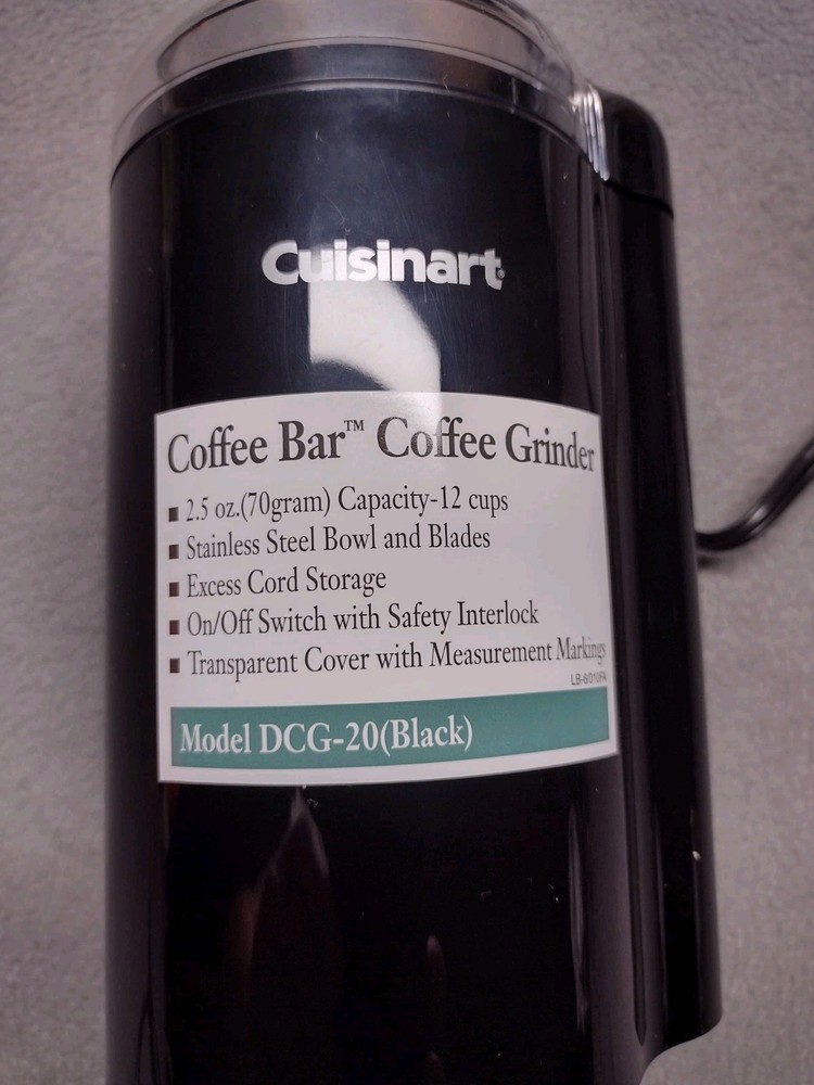 Cuisinart Coffee Grinder Model DCG-20BK New Open Box