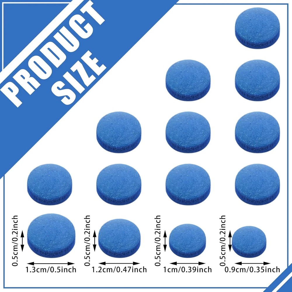 Gejoy 20 Pcs Billiard Pool Cue Tips Replacement Kit Pool Stick Tips with Storage