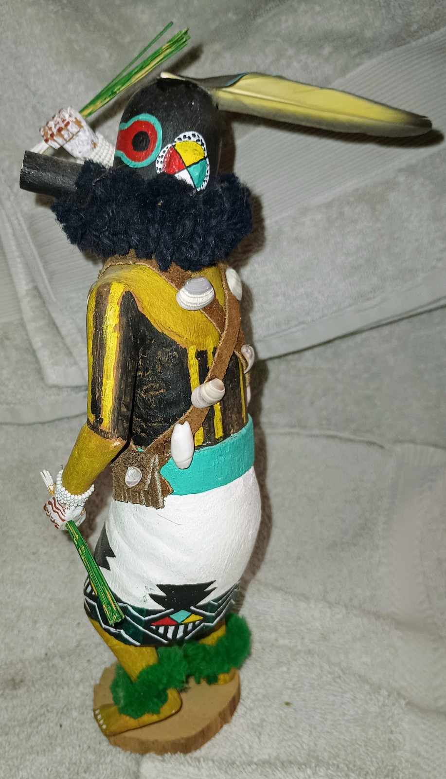 Vintage Well Done Hopi Carved Zuni Warrior Kachina Signed Les Honie