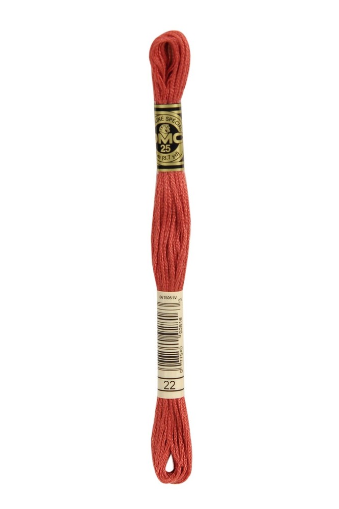 DMC - Color # 22 - (Ruby) -- Embroidery Floss -- Per Skein