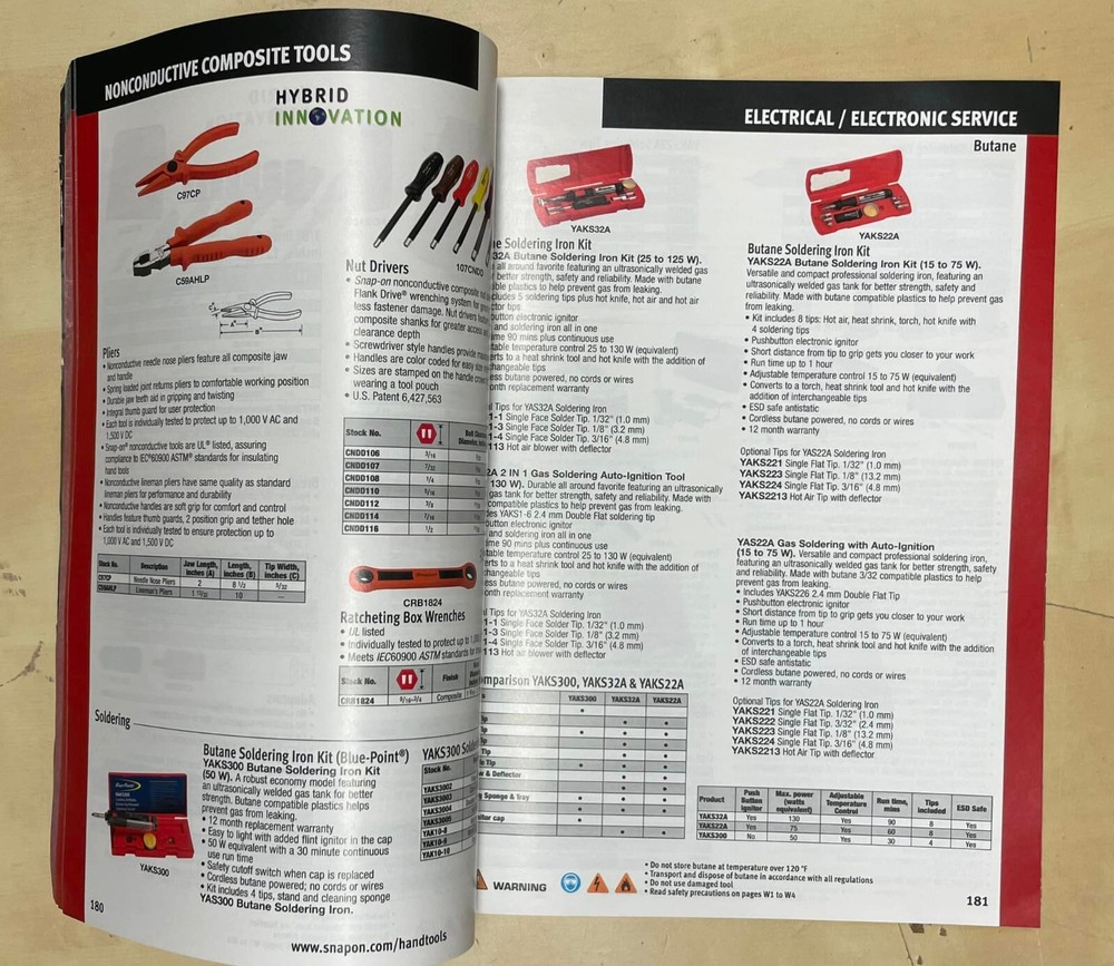 Original 2012 Snap-On Tools Catalog 1200