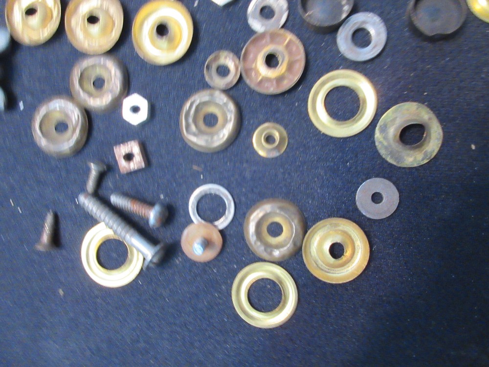 DRAWER PULL ESCUTCHIONS ETC ABOUT 40 PIECES