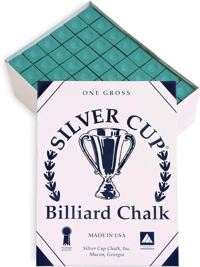 Silver Cup Billiard Chalk - 1 Gross (144 pcs.) GREEN
