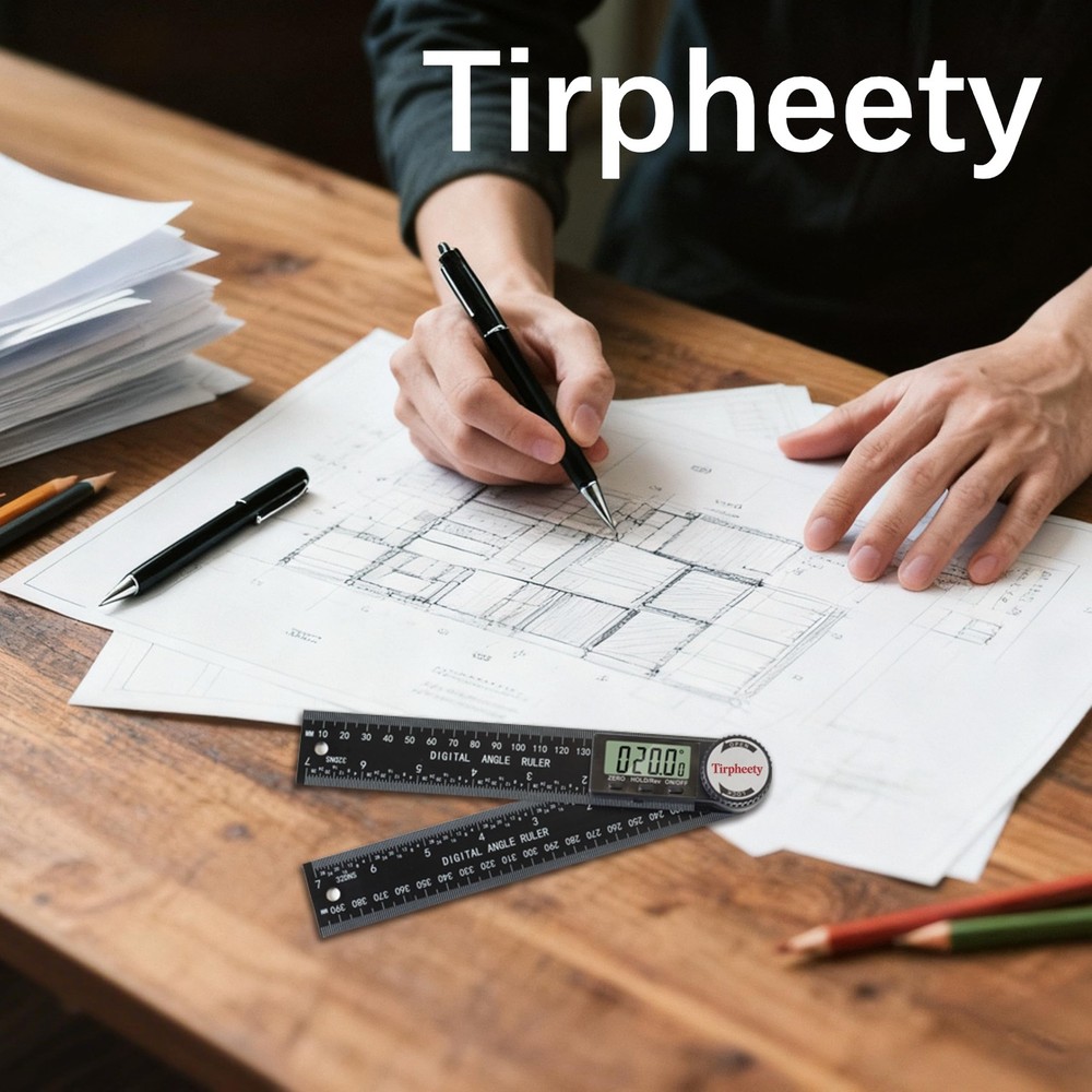 Tirpheety Digital Angle Finder Protractor, 3rd Generation Quick 7 inch, Black