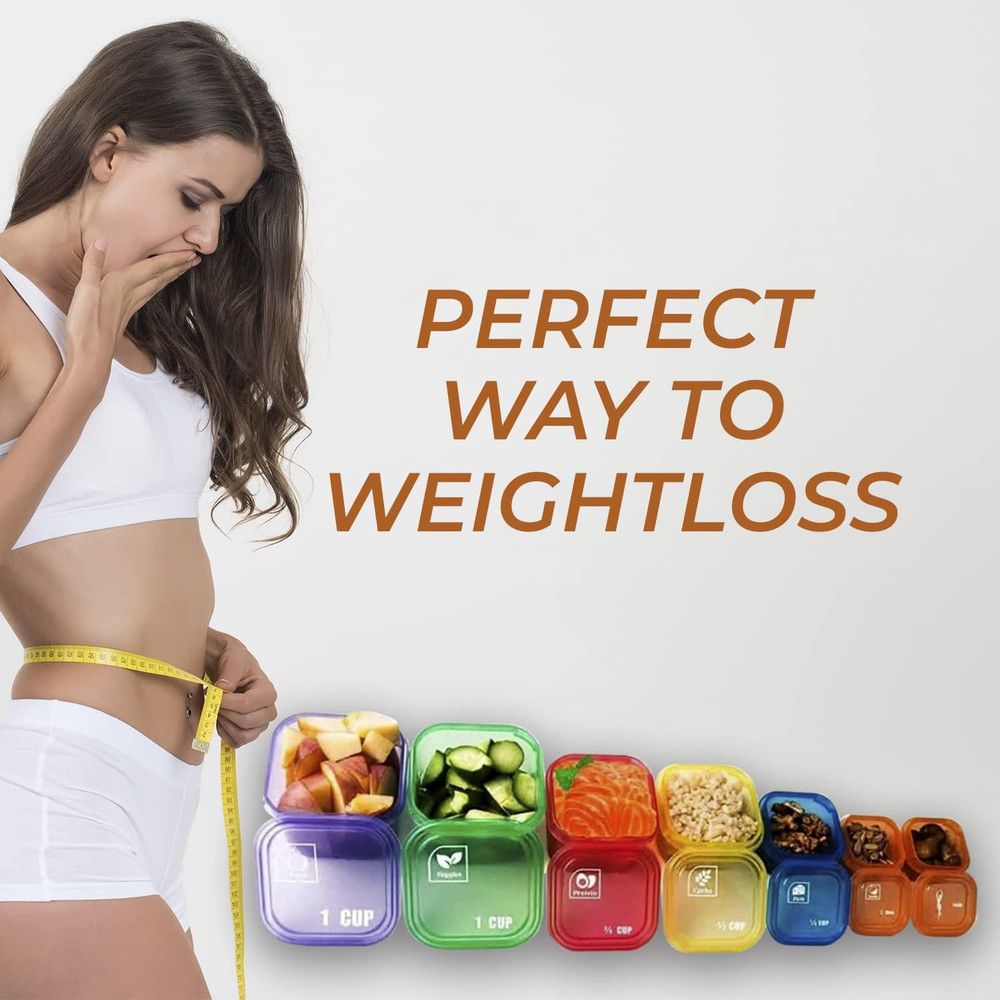 Portion Control Container and Food Plan - 21 Day Portion Control Container Kit f