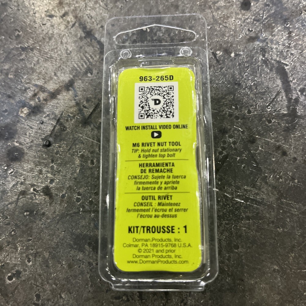 Dorman 963-265D Rivet Nut Tool Metric - M6